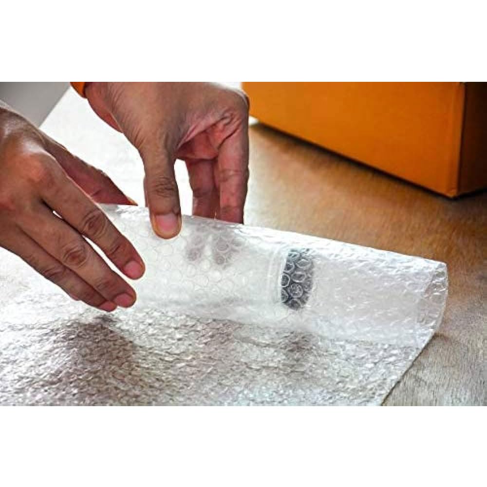 Luftpolsterfolie für Verpackung – 1 m × 50 m, Schützende Luftpolsterfolie für Versand, Umzug und Zerbrechliche Gegenstände schutzfolie/A/100cm