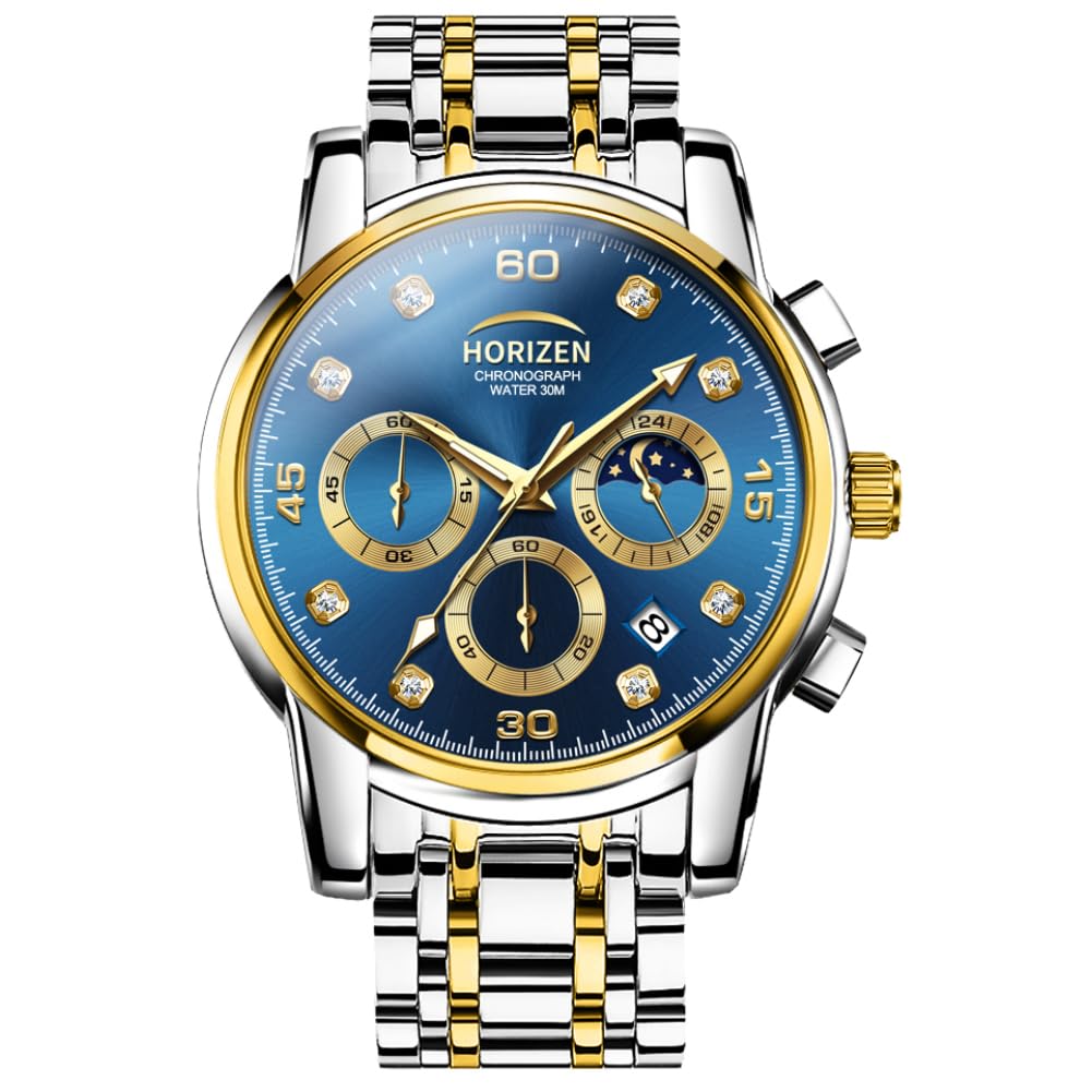 horizen Premium Chronograph Analogue Luxury Watch for Men (Blue)-picture-47