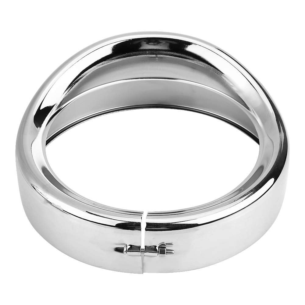 Qiilu 7 Zoll Scheinwerfer Zierring, Visier Scheinwerfer Licht Beauty Cover