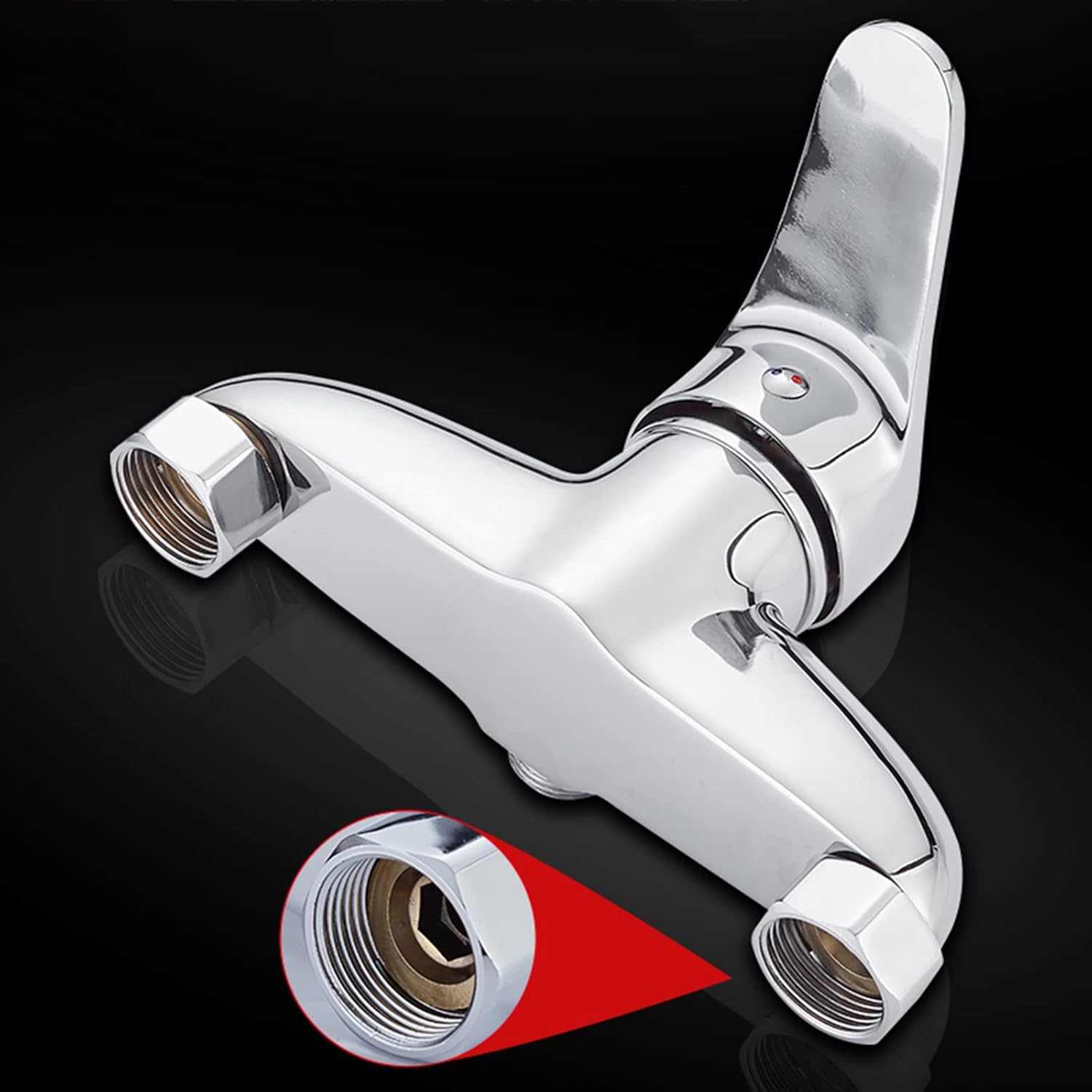 Single Handle Wall Mounted Bathroom Faucet Sink tap Single Lever Shower Brass G1/2 inch Wall-Mounted Accessories,Chrome A(Chrome A)