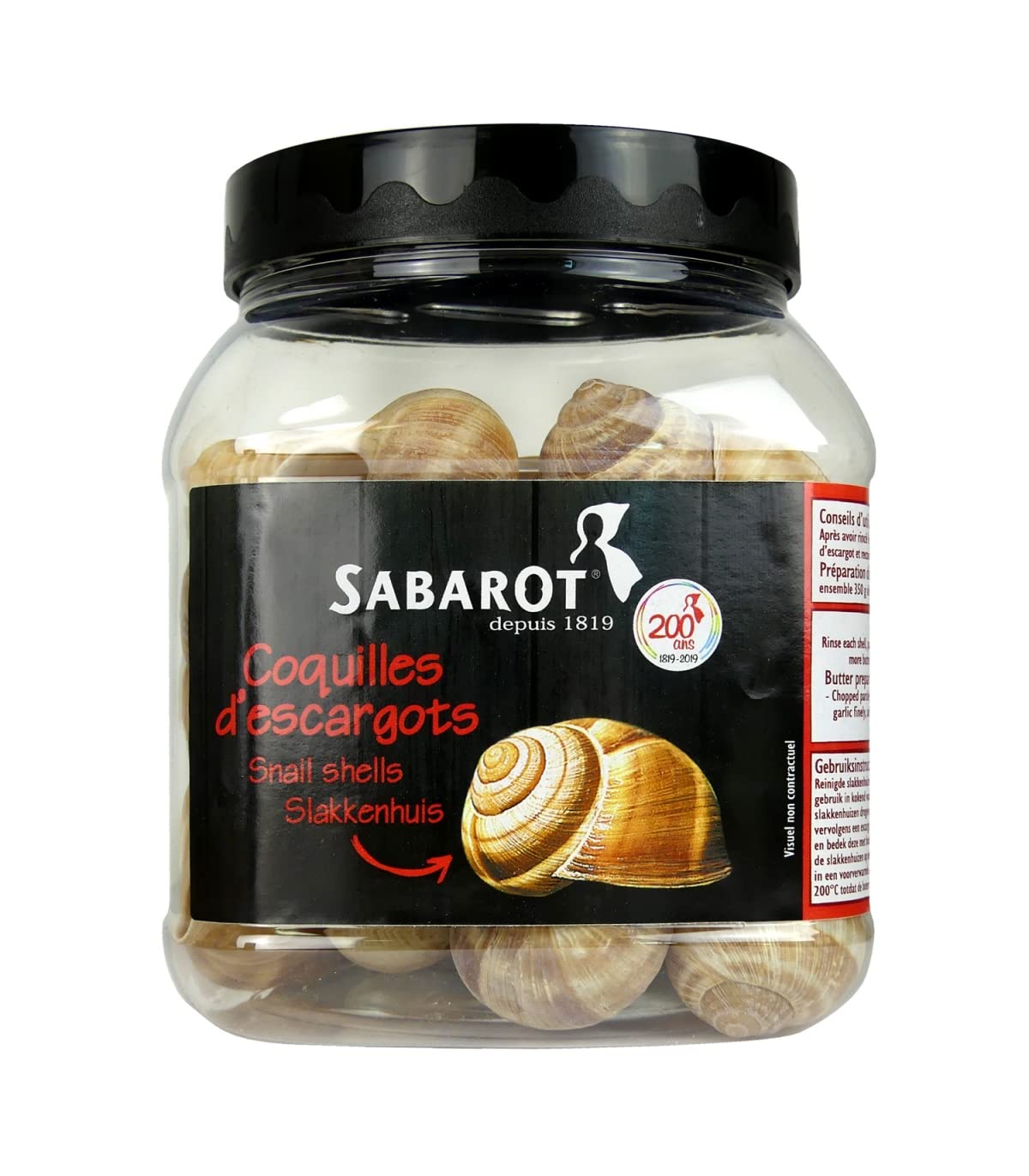 Sabarot - Coquilles d'escargots n°8 - Pot de 36 pièces
