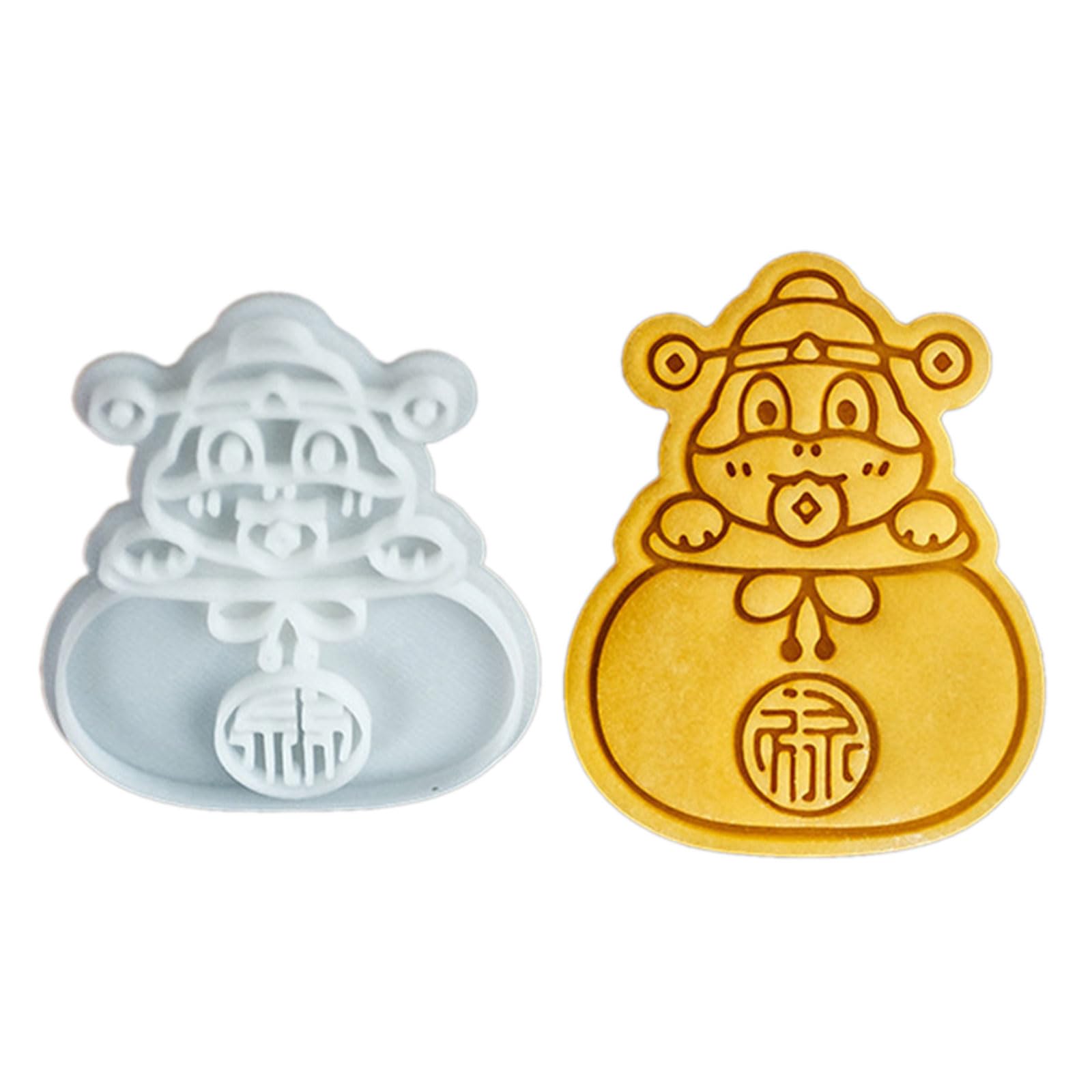 Tsophreniq Unique 2025 Snake Year Cookie Make Unique 2025 Snake Year Cookie Embosser with Detailed Fortunes Bag Molds Family Gathering Bakewares