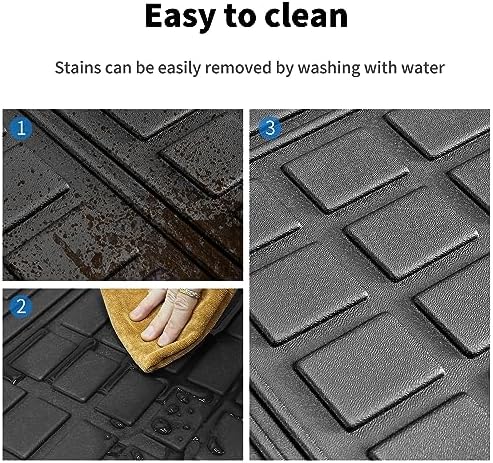 Custom for Hyundai Palisade 2020-2025 Cargo Mats Trunk Liner with 3rd Backrest Mat All Weather TPE Protection Mat Accessories (for Hyundai Palisade 2020-2025) - 4