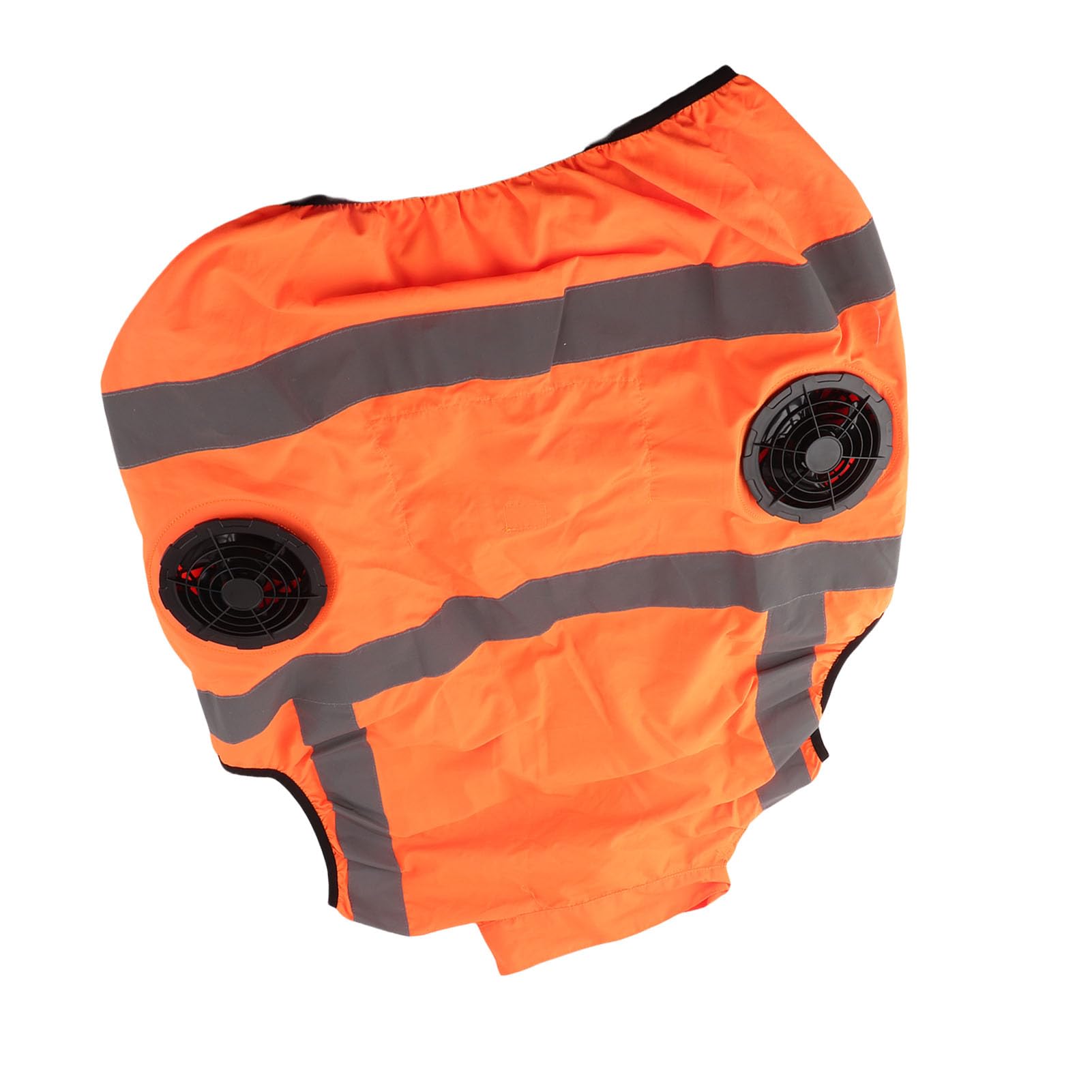 Chaleco de Refrigeración con Ventilador, 5 V, Recargable por USB, Dos Ventiladores Extraíbles, Gestión del Estrés por Calor, Chaleco de Alta Visibilidad con Rayas Reflectantes para (XXL)