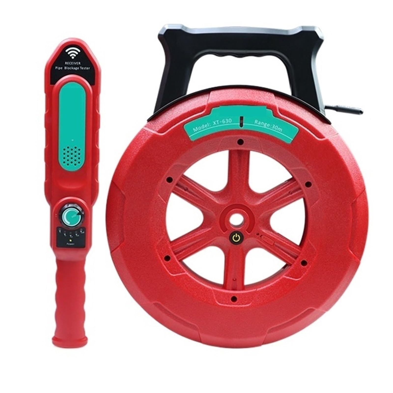 Escáner de Pared, Localizadores de tuberías, detector obstrucción agua for PVC/plástico/metal, tubería subterránea, obstrucciones, buscador alcantarillado