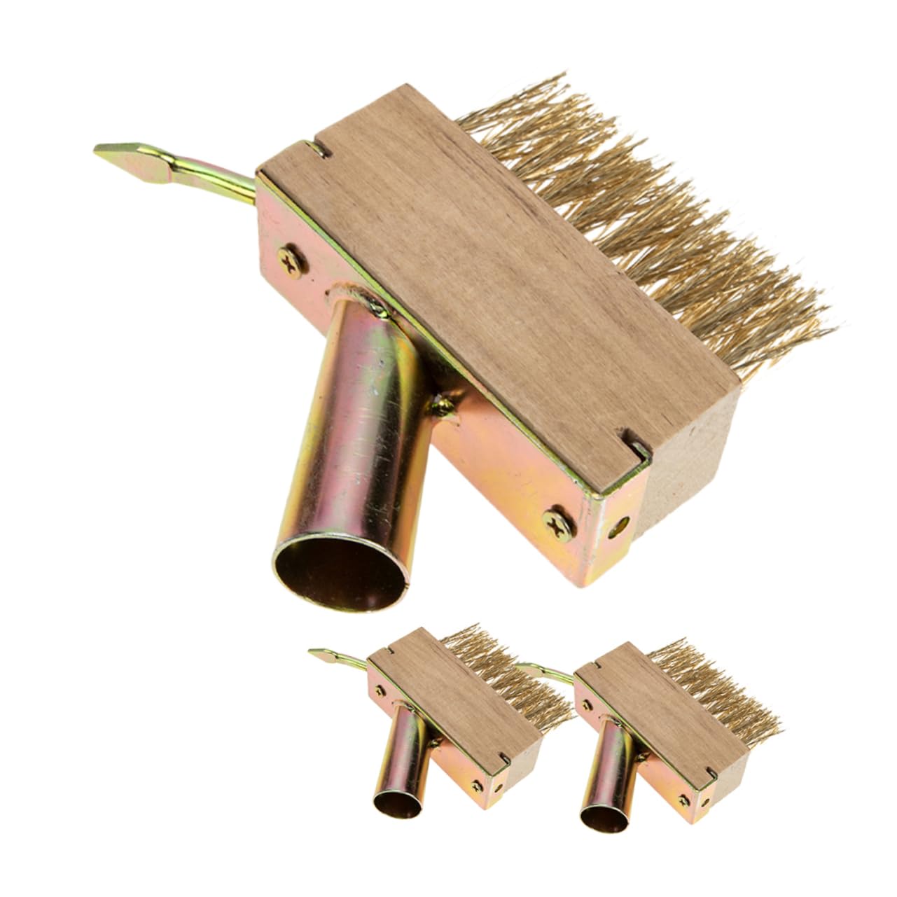 balacoo 6pcs Garden Wire Brush for Outdoor Cleaning Moss Removal Tool for Patios Sidewalks and Driveways Weeding Brush Without Handle for Commercial Use