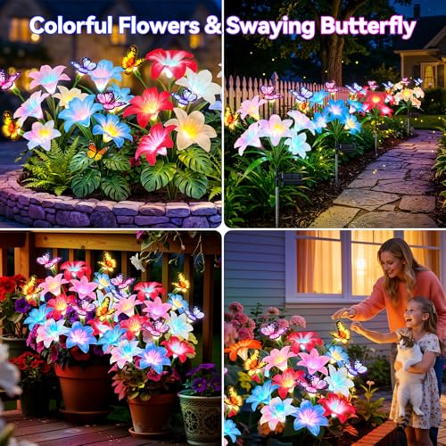 [Prime] Ahaorigin Solar 7-Color Changing Lily Flower Garden Lights: 4-Pack $13.96, 8-Pack - image 6