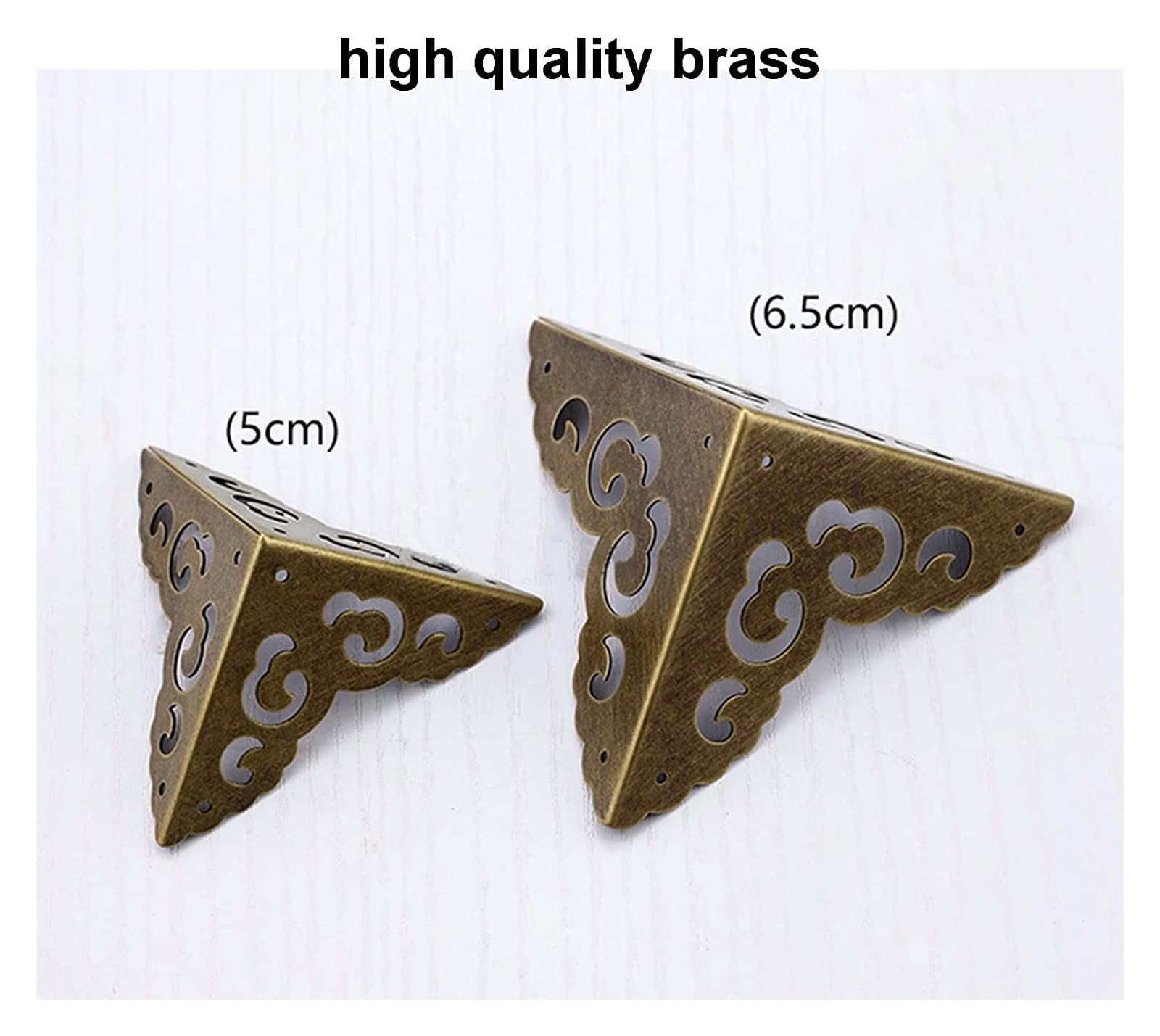 Paraspigoli, Angoli decorativi for scatole in bronzo antico(Large 4pcs)