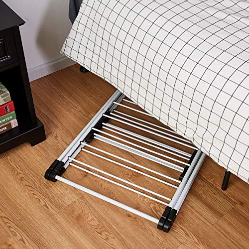 CASART Folding Drying Rack, 2-Level Clothes Airer with Height Adjustable Wing, Freestanding Steel Drying Rack for Clothes Socks Towels Shoes Quilts, No Assembly (with 18 Hanging Rails & Shoe Holder) - Image 8