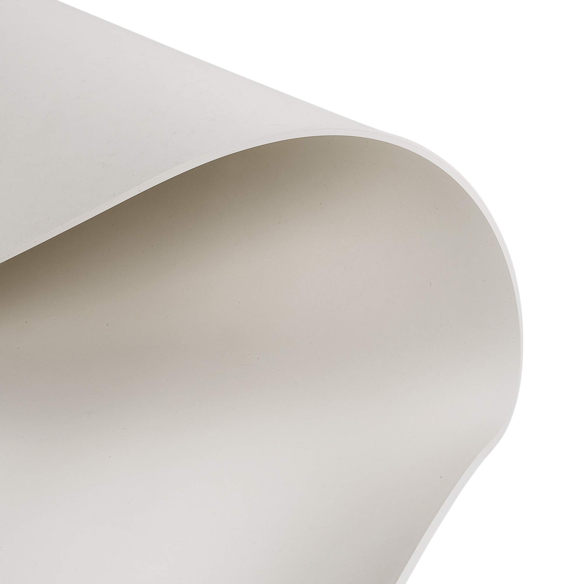 1m² Gummiplatte aus EPDM - 1 mm Stärke - 1,40 m x 0,72 m - Weiße Gummimatte geeignet für Lebensmittel nach FDA - Glatte Vollgummi Matte - ozon- und witterungsbeständig