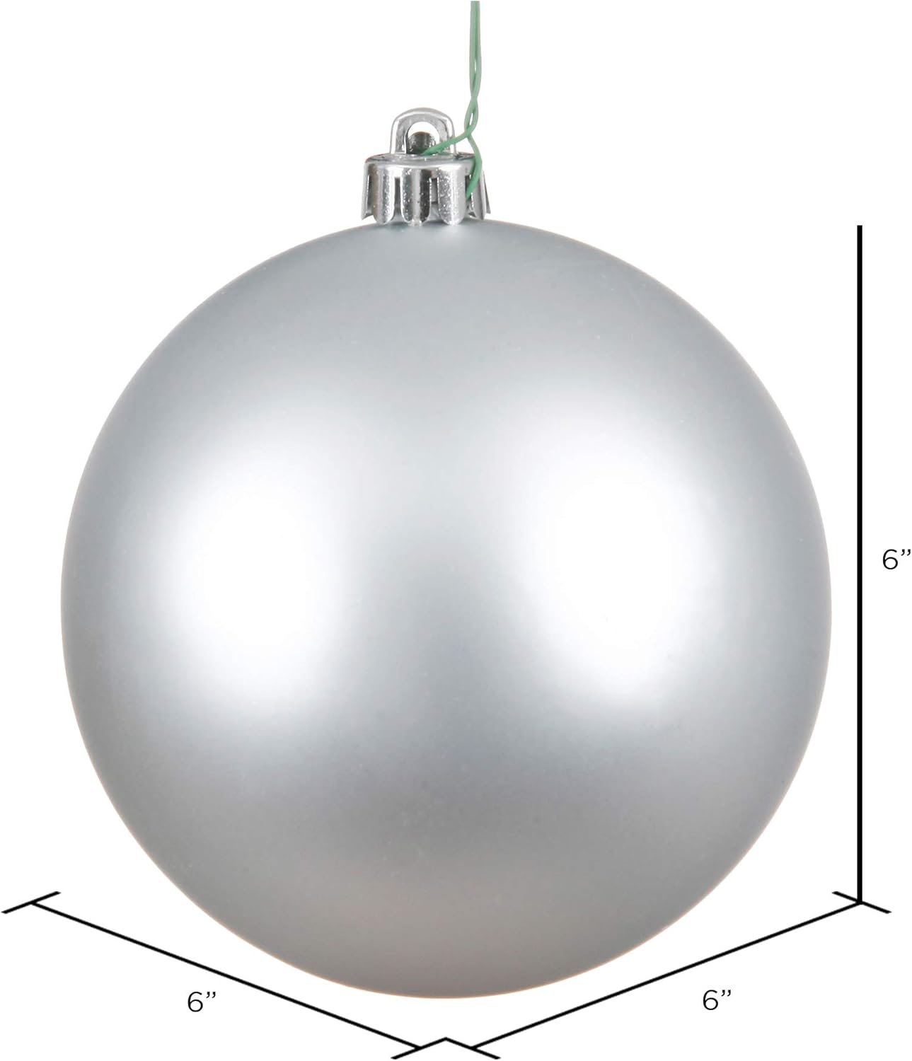 Silver Matte Shatterproof Plastic Ball Ornaments Set