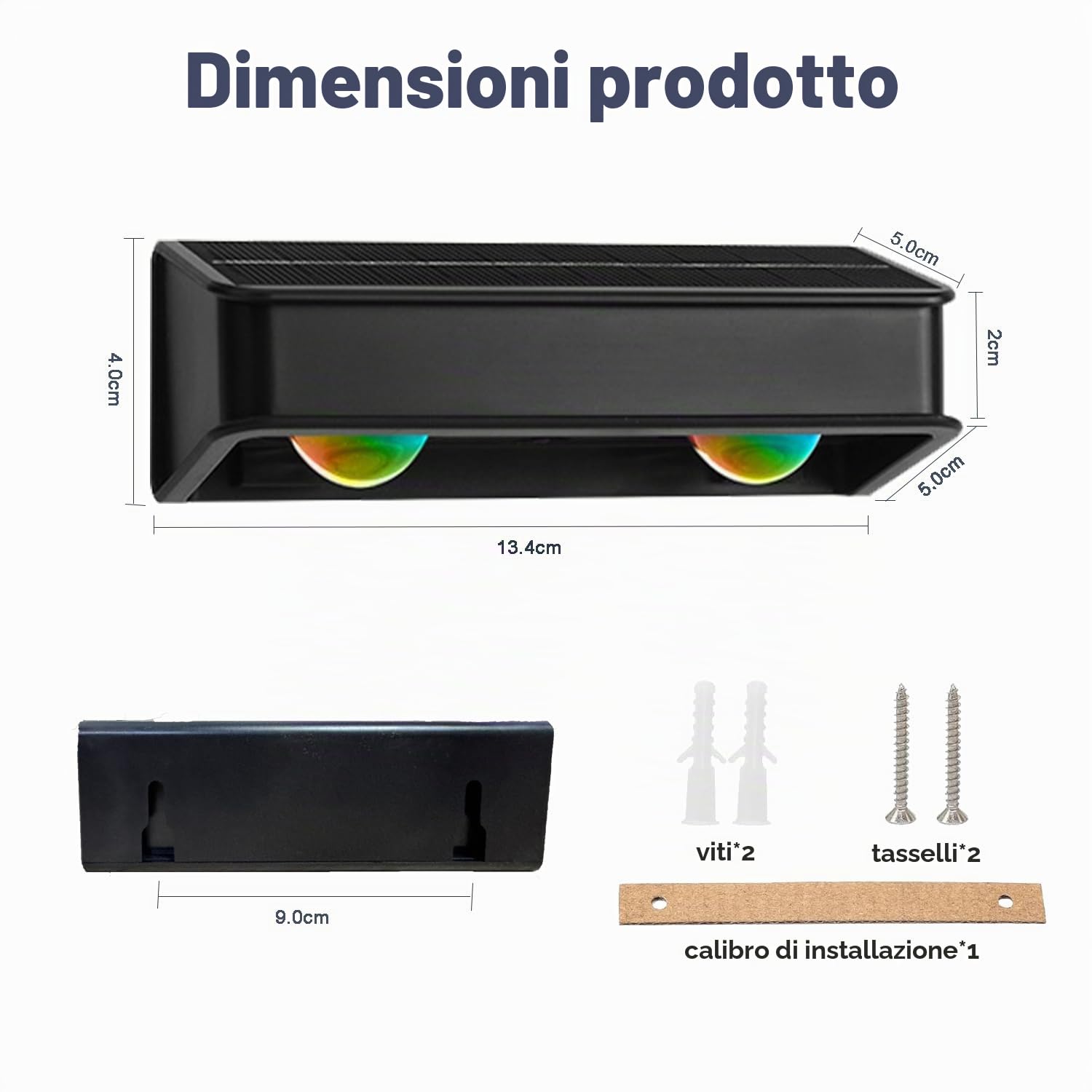 Luci Solari Esterno Giardino 8 Pezzi,IP65 Impermeabili,Lampada Solare da Parete,11 Modalità,Luce Solare Da Giardino,Auto On/off,Luci Solari Per Recinzione, Cortile, Scale