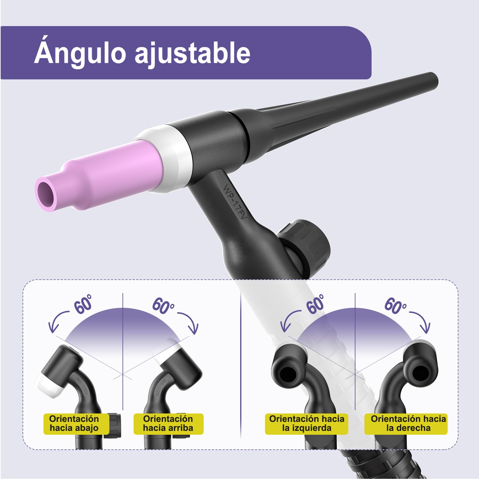 Antorcha TIG de soldadura WP-17FV, refrigerada por aire, antorcha Lift-TIG 150A con paquete de manguera de 4m, compatible con soldadores M-140S/M-180, antorcha TIG argón universal