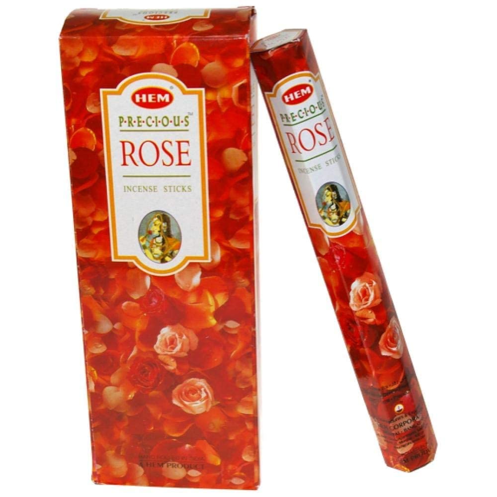 HEMPresious Gulab Agarbatti Hem Precious Rose Incense Sticks Box of 6-120 Sticks Total Rose