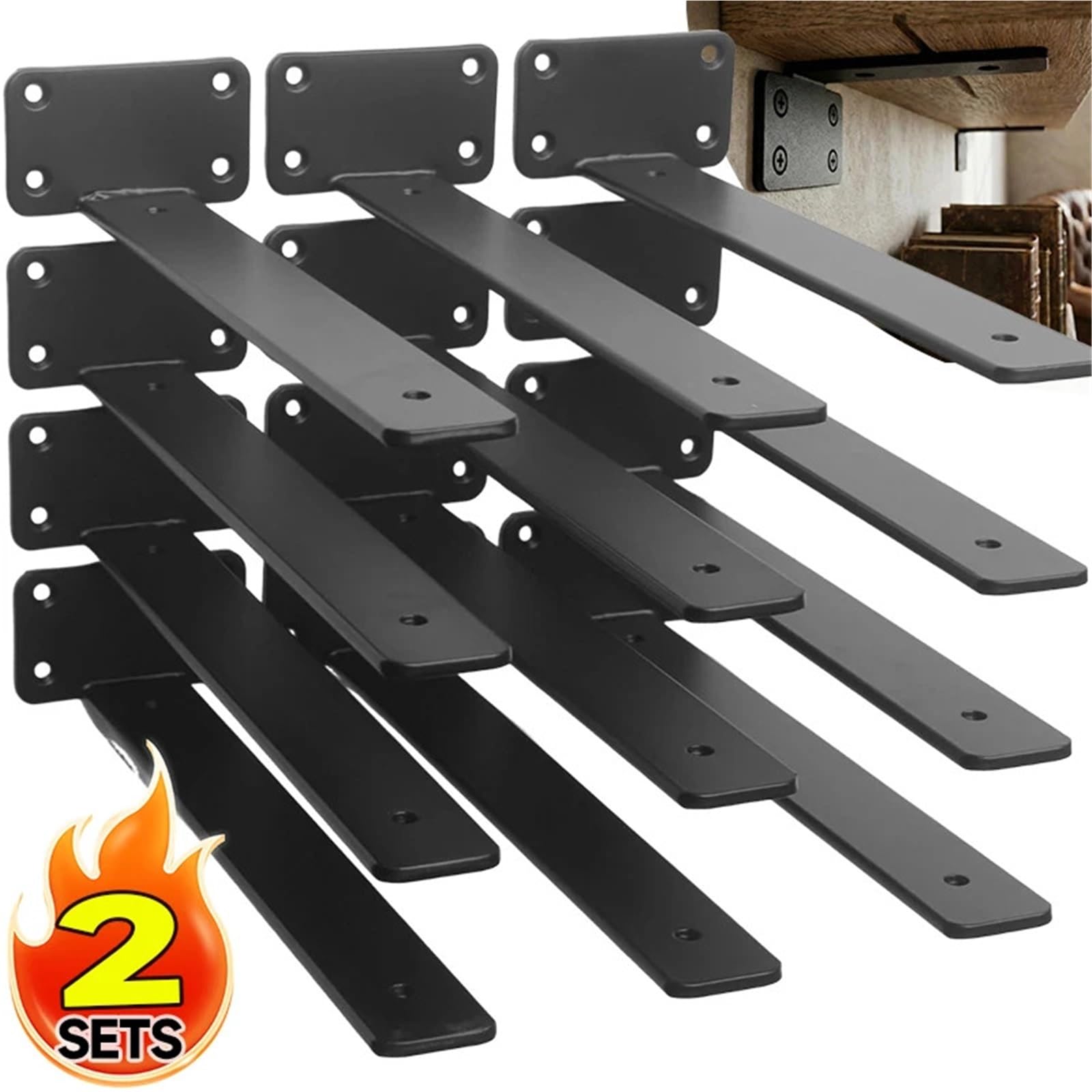 Escuadras 1/2 juegos de soportes soporte en forma L acero