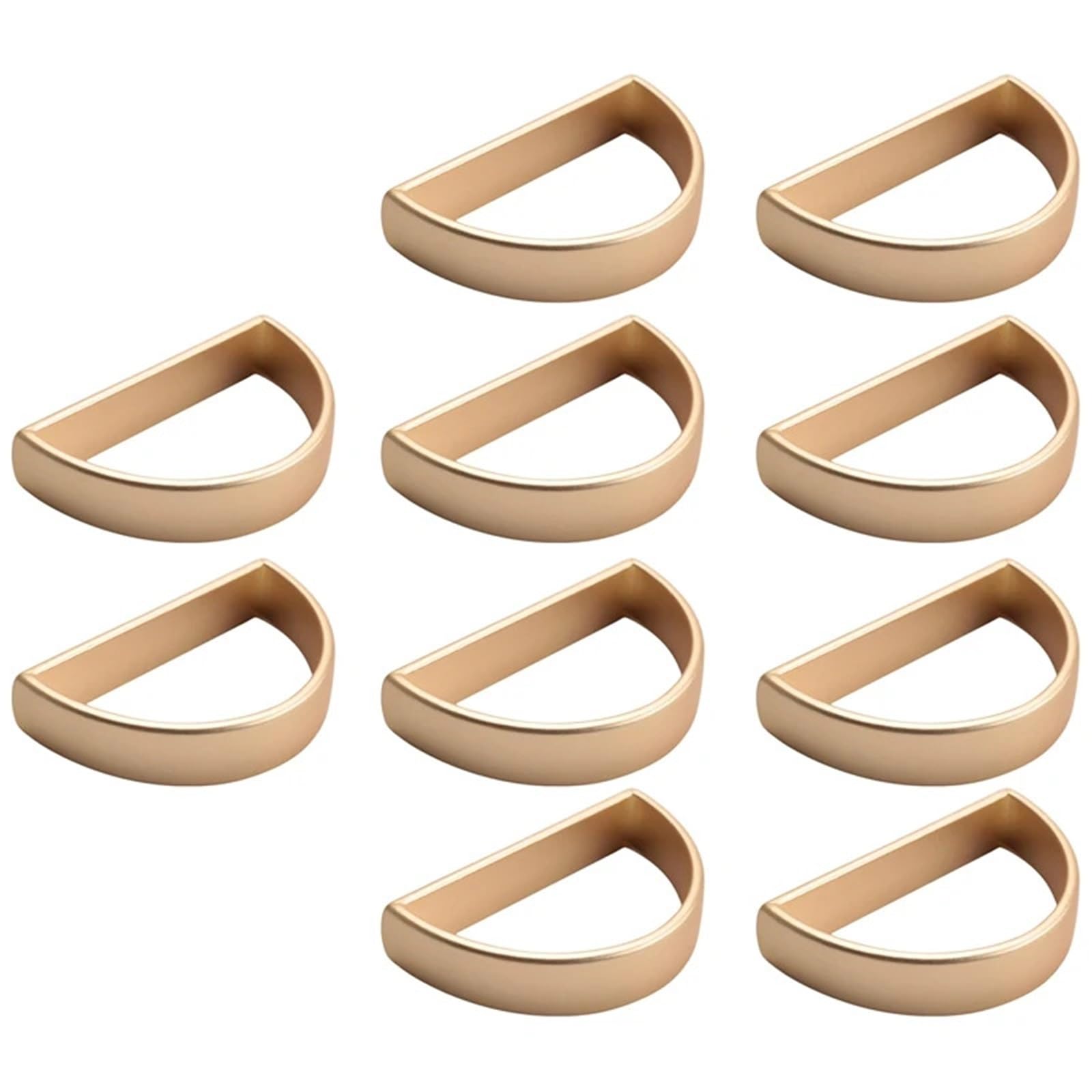 Table Decor Napkin Rings, Gold Metal Semicircle Napkin Rings Holders 20 Pieces Serviette Buckles
