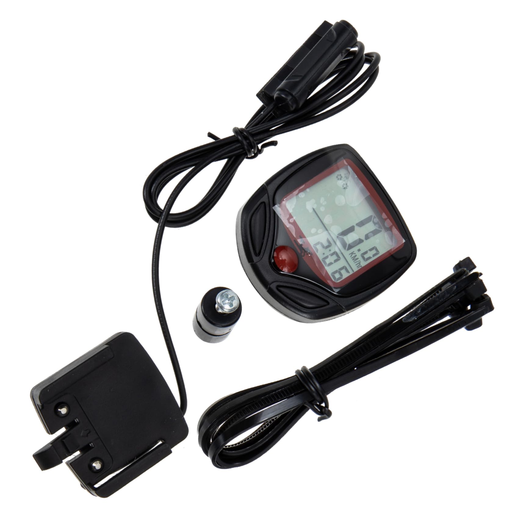 ifundom 1 Set Portable Bike Speedometer Easy Installation Bicycle Odometer with LCD Display for Mountain and Electric Bikes Cycling Accessory for Day and Night Use