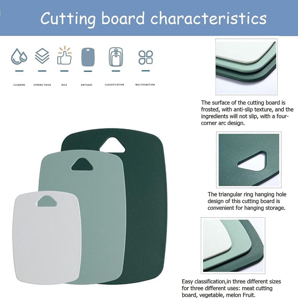 Joyzzz Kitchen Chopping Board, Vibrant Multicolor Rubber Cutting Board with Juice Groove, Extra Large Non-Toxic Surface for Chicken and Meat, Essential Kitchen Cutting Boards for Home Cooks