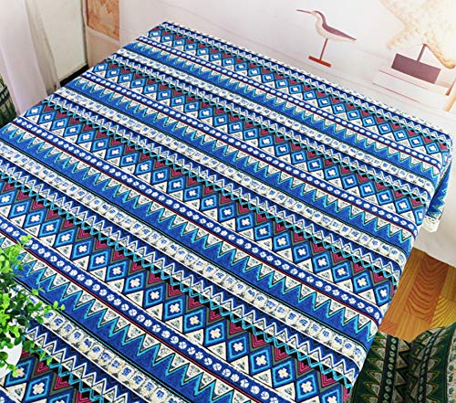 Nappe coton lin à rayures ethniques pour pique-nique et repas - 3