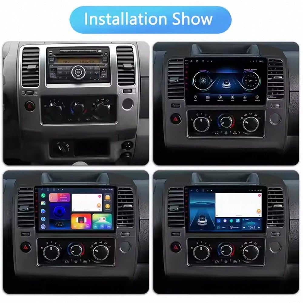 Ekran Apple Car Play, Ekran Android Auto dla NISSAN Navara 2004-2010 Przenośny Dotykowy Carplay Z Siri, Bluetooth, Nadajnikiem, Sterowaniem Głosowym, 4 Rdzeń 1G+32G