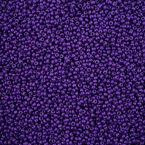Czech Glass Seed Beads 11/0 (2.1mm Diameter) Terra Intensive Purple DIY Jewelry Making Beadss - 250g Bulk Bag by Preciosa (Jablonex)