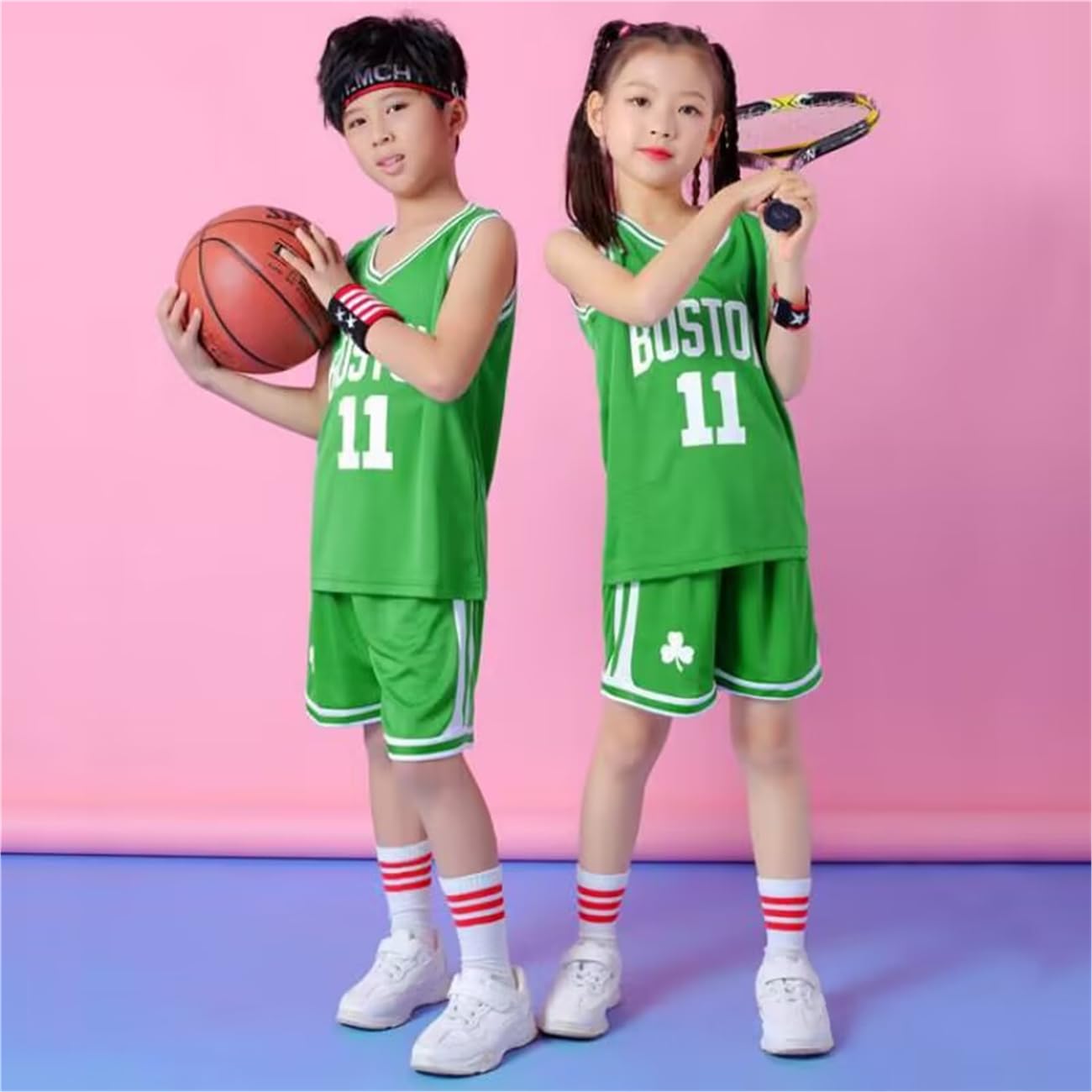 11#Kit di Maglia da Basket Bambini Fans Jersey Boys Sportswear Gilet da Basket Senza Maniche Top e Pantaloncini Sport Set Tuta Estiva Regali per Ragazzi Grils