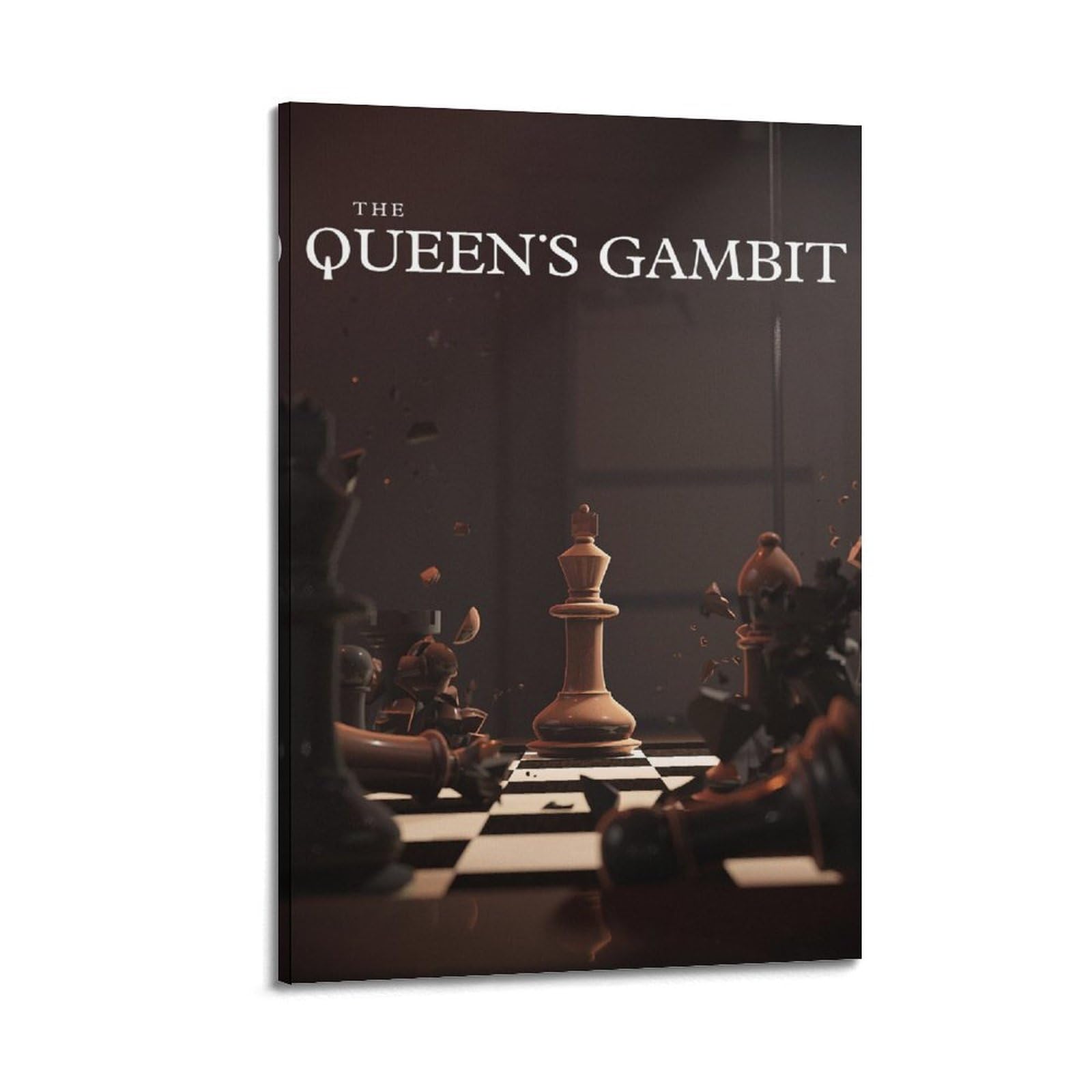 karn Póster de la serie de televisión The Queen's Gambit Poster Wall Art Canvas Posters Room Decorative Aesthetic Poster Print Decor Posters 24x36inch(60x90cm) Frame-style