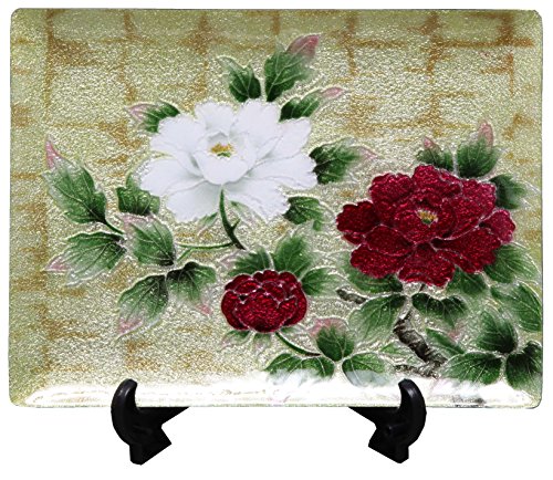 彩光舎 七宝焼き 68 牡丹 飾り皿 004-13