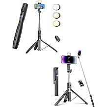 ANXRE 50" Selfie Stick and 67" Tripod with Light