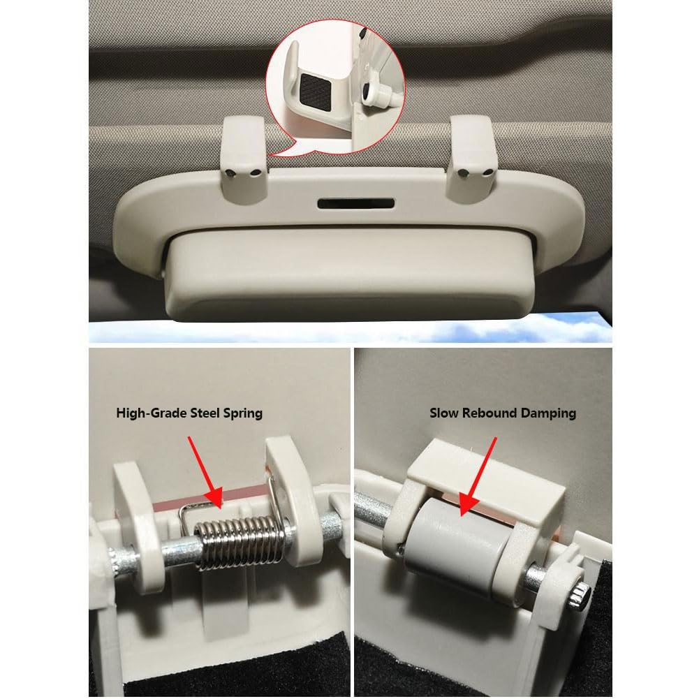 Sonnenbrillenhalter Brillenetui Auto für Jaguar I?Pace SUV, Universal Auto Brillenhalter rutschfest Schüttelfest Aufbewahrungsbox,B