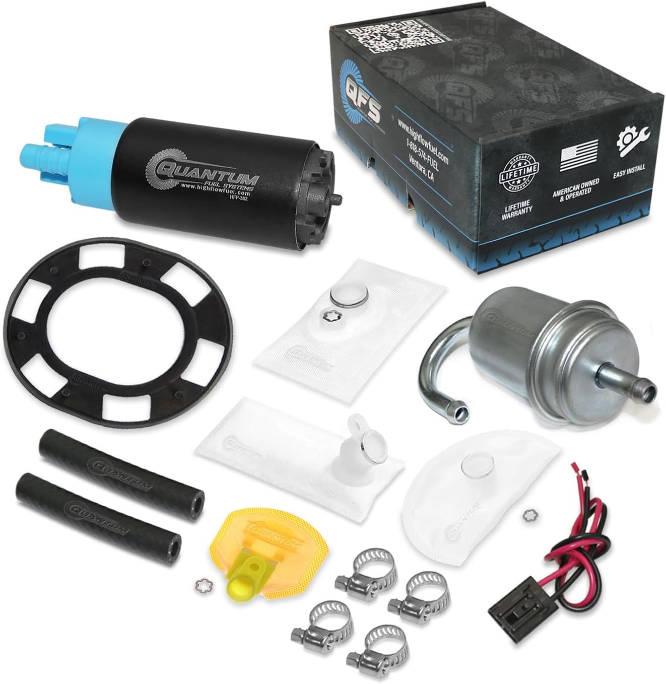 QFS Fuel Pump w/Filter & Tank Seal for Honda VFR800 Interceptor (1998-2009), CBR600F4i (2001-2006), CB900F/919 (2002-2007), CBR900RR FireBlade (2002-2003)