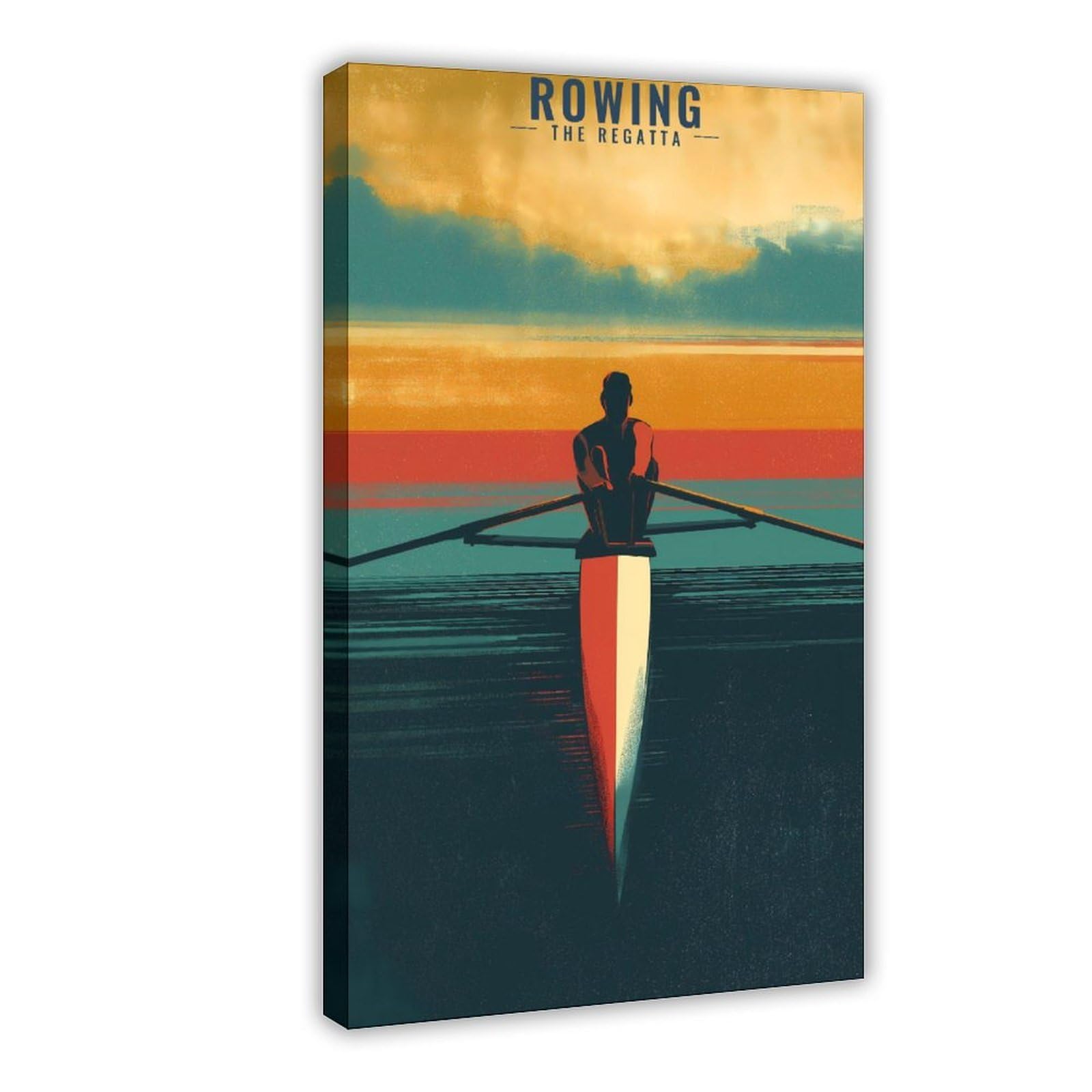 MRYCQ Rowing Poster Canvas Poster for Dorm Room Decor Gift