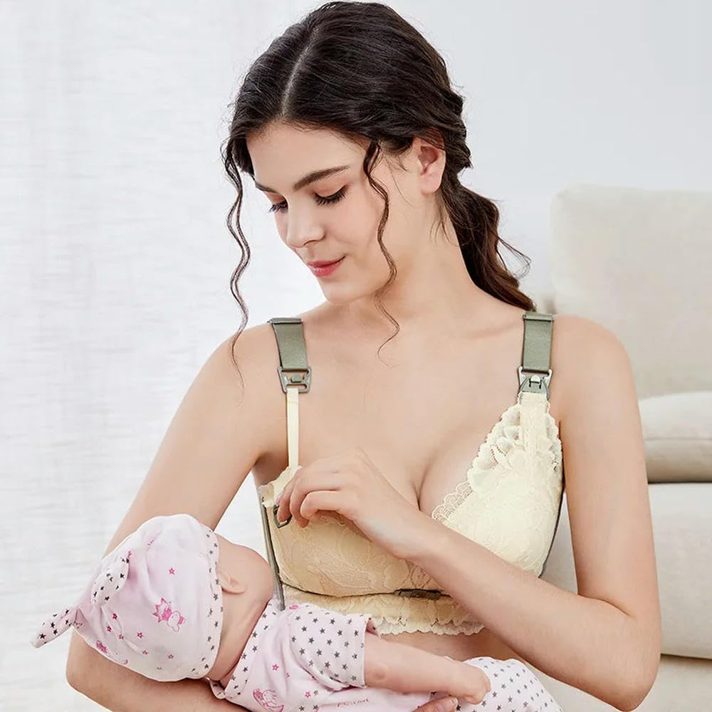 ZBDP - Brasier de lactancia recogido para evitar la flacidez posparto, ropa interior para mujeres embarazadas, brasier de lactancia materna