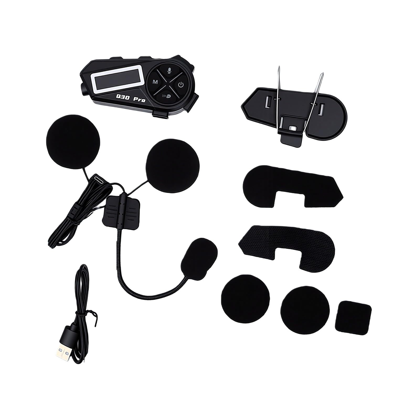 Casque Bluetooth pour Moto, avec Micro Antibruit et Affichage LED pour Les Aventures en Plein Air, Son HiFi, étanche