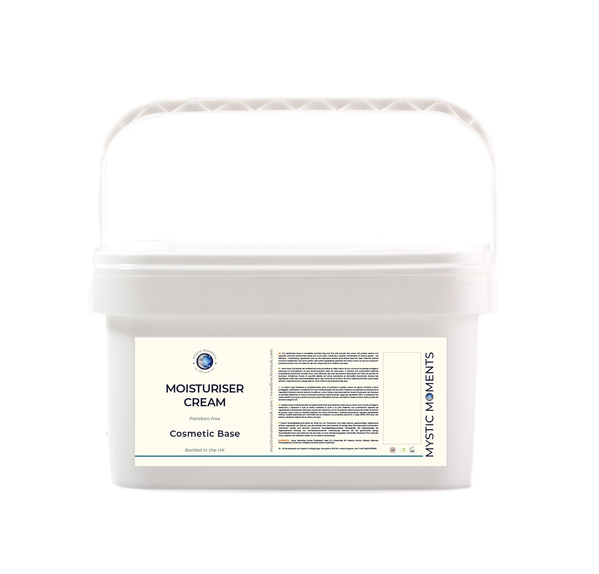 Mystic Moments Cream Moisturiser Unscented - S&P Free - 5Kg