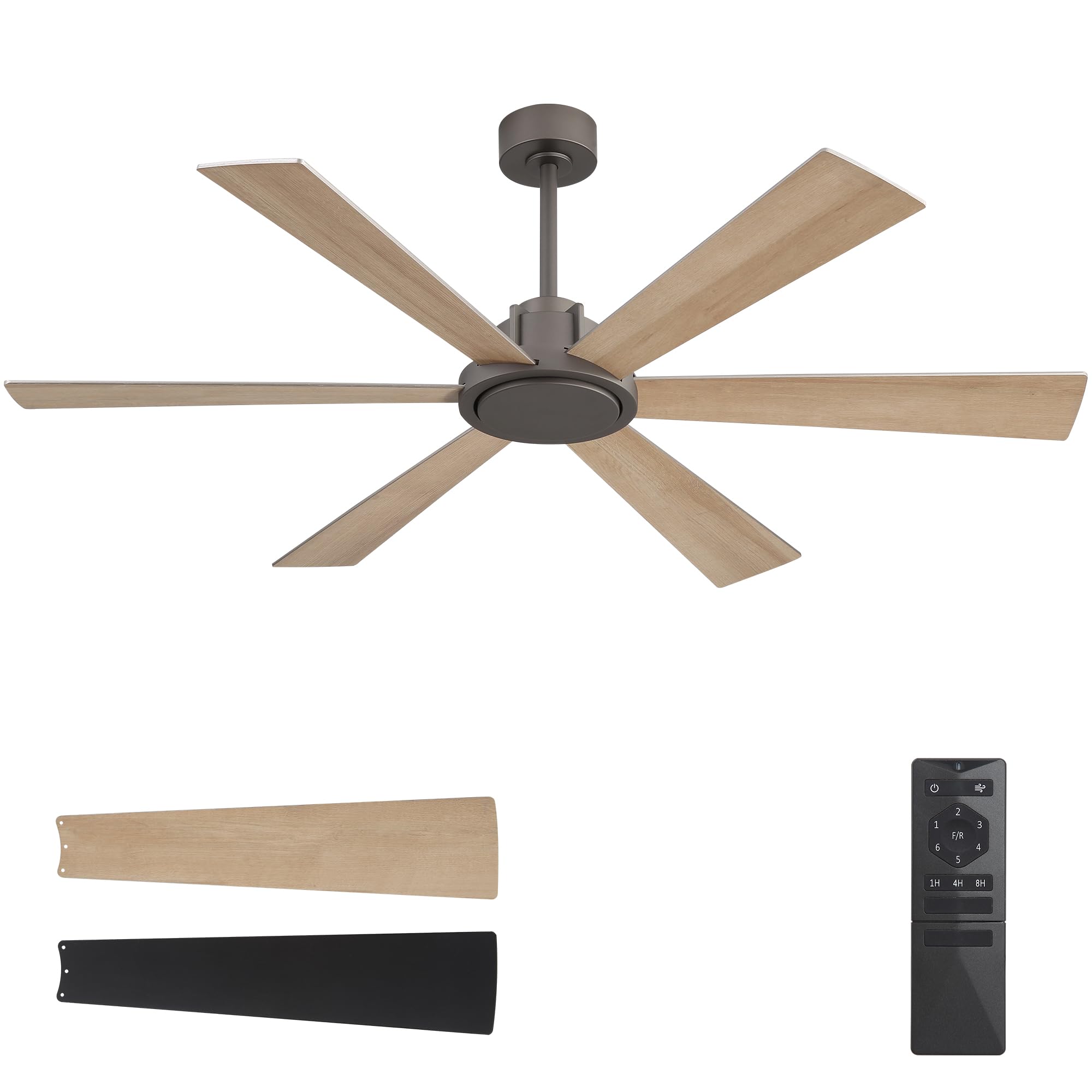 WINGBO 60 Inch Ceiling Fan Without Light