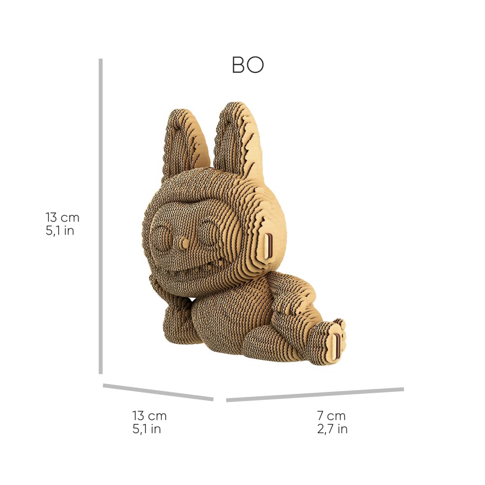 Buboo Creatures Trio Puzzle 3D en Carton – Coffret 3 Maquettes | 237 Pièces, Kit Sculptures Animaux DIY à Assembler et à Peindre – Matériaux Recyclés, Ados & Adultes, Idée Cadeau Déco