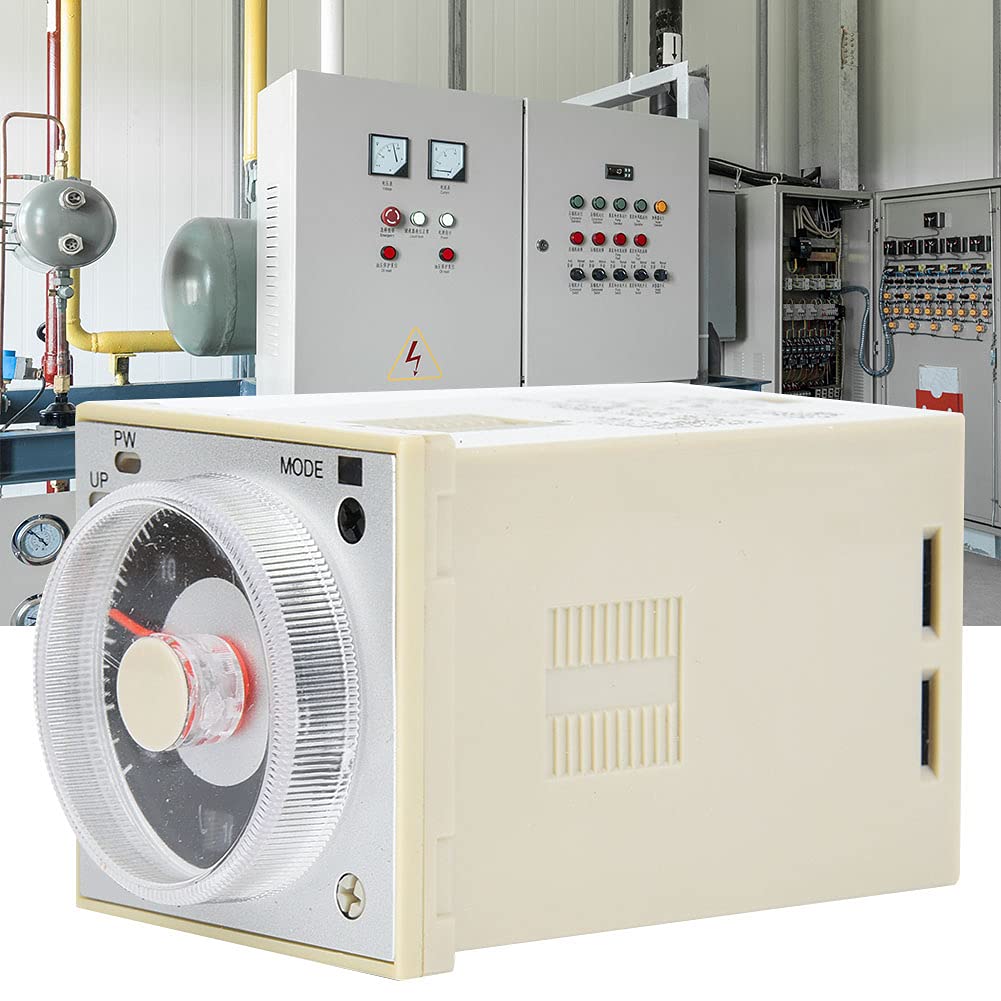 Jelquix High-Accuracy Time Relay Timer for Electrical Equipment 220VAC/24VDC, Multifunctional Delay Relay with ±0.3% FS (24VDC/AC)