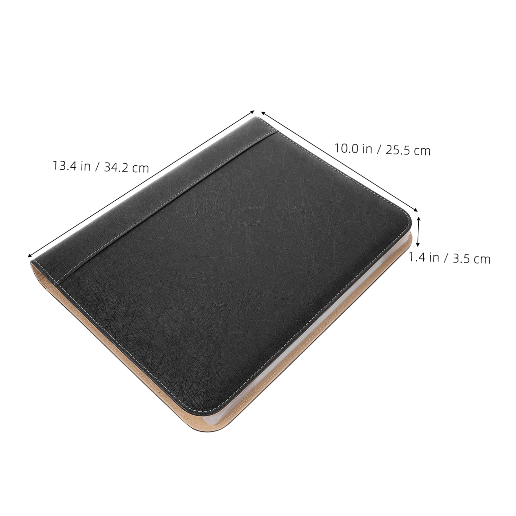 Milisten Sheet Music Folder Desktop File Organizer Document Folder File Storage Bag Folder for Important Document Multi-Function File Folder Organizer Music Folder A4 Leather Black