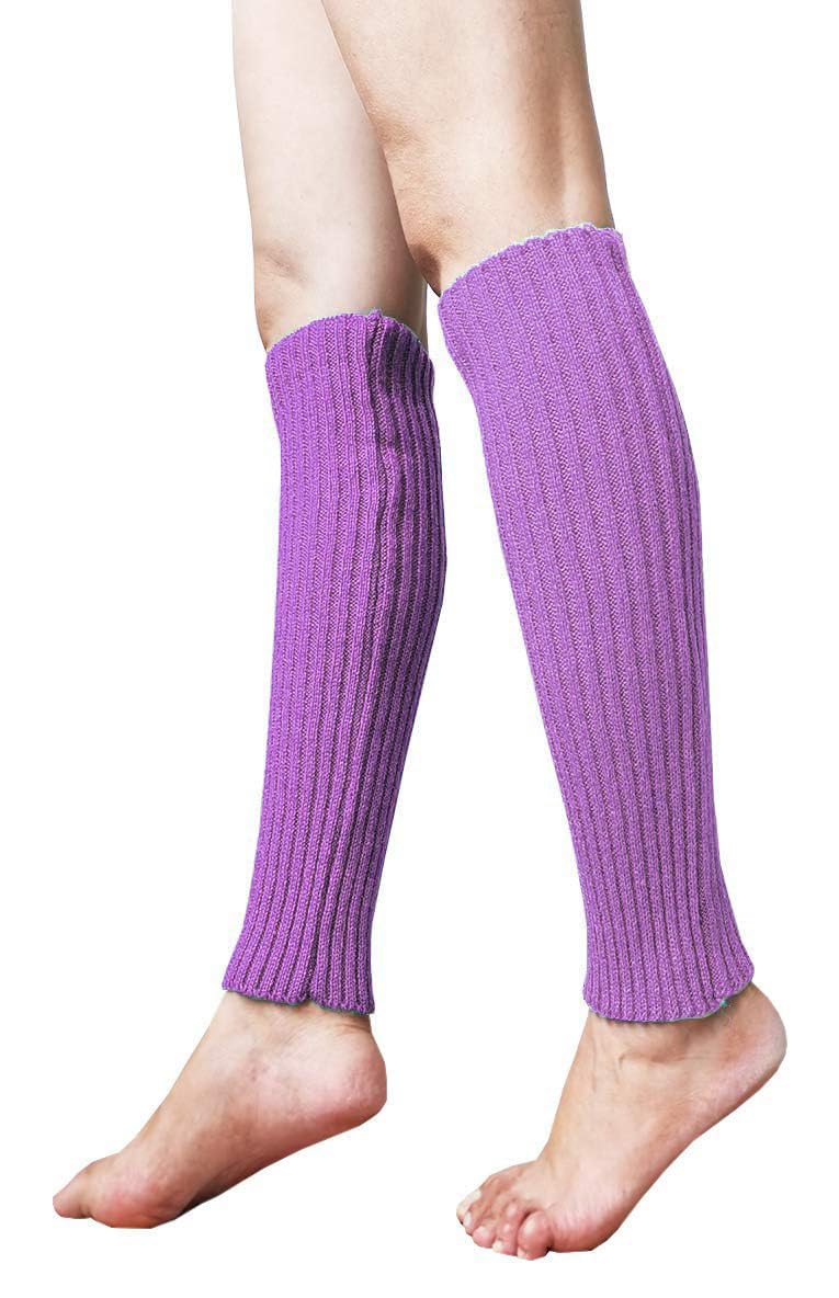 Women Juniors Knitted Leg Warmers 16" Neon Colors Dance Halloween Accessory