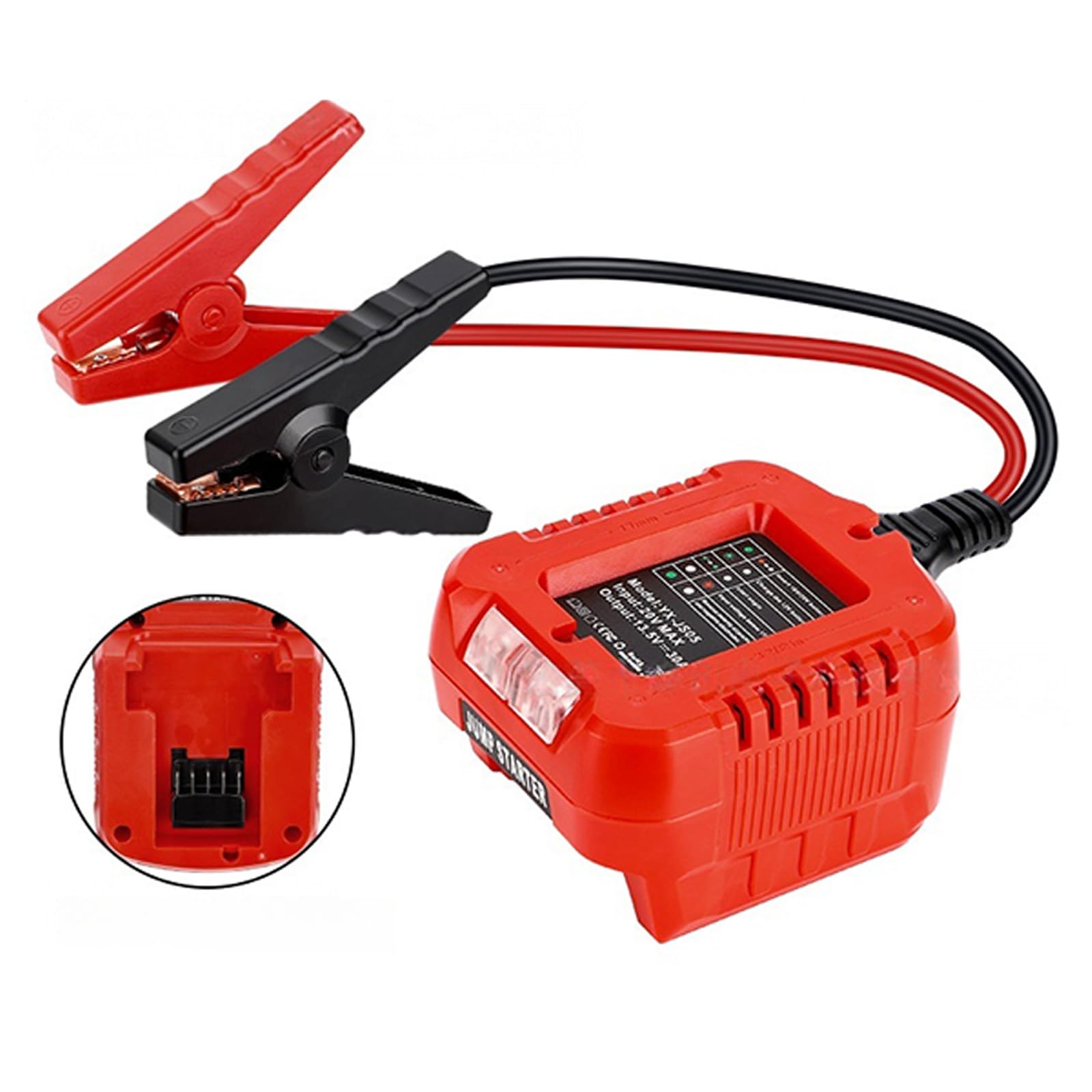 Duty Battery Cables Charging Adapter for 18V-20V Battery Car Jump Starting Boosting Cable Accessories Heavy Duty Automotive Charging Adapter
