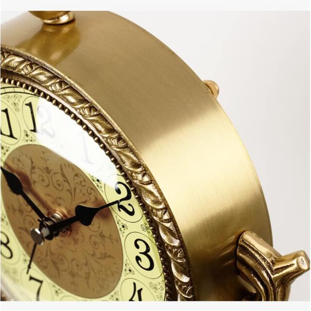 Brass Gourd Seat Clock, Living Room Decoration, Villa Entrance, Copper Pieces, Office Soft Decoration Desk Clock (Color : A, Size : 301140.5cm)