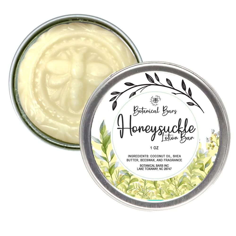 Botanical Bars 1oz Honeysuckle Lotion Bar All Natural Lotion in Tin