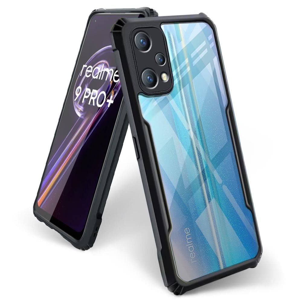 BASECASE Poly Carbonate, Thermoplastic Polyurethane Shock Proof Clear Hybrid Hard Back Mobile Cover for Realme 9 Pro Plus 5G | Realme 9 4G