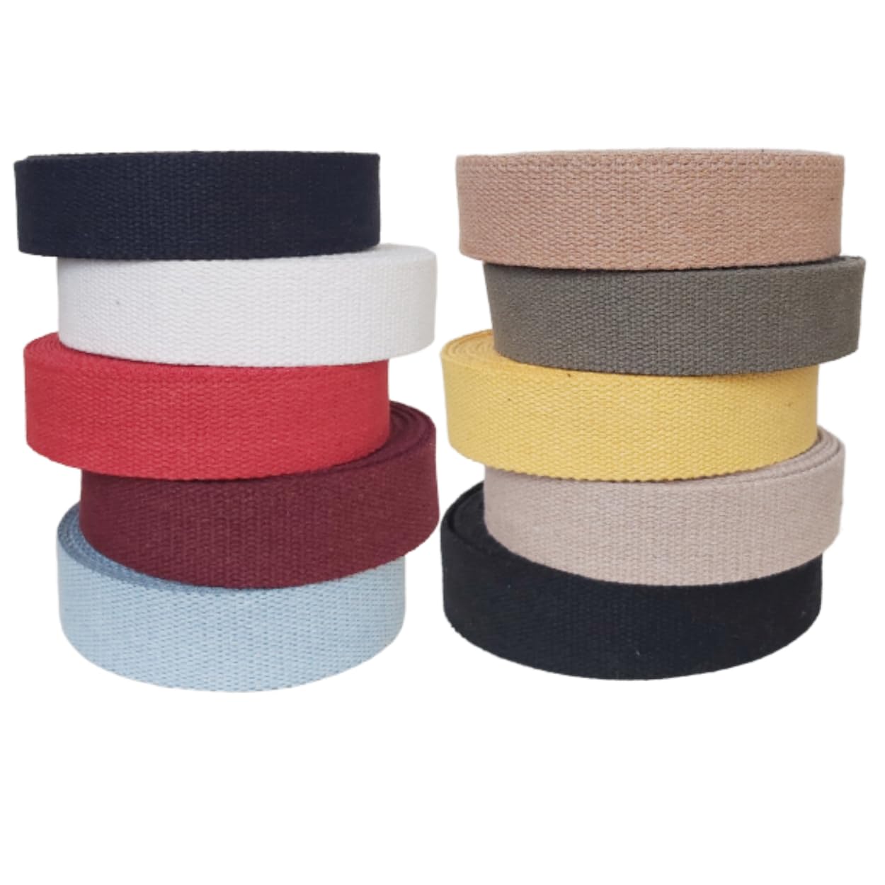 Heavy Cotton Webbing 1 1/2 Inch - Straps for Arts and Crafts - 5, 10, 25, or 50 Yards, Over 10 Colors - MATADOR USEFUL GOODS (Army Green, 50 Yards)