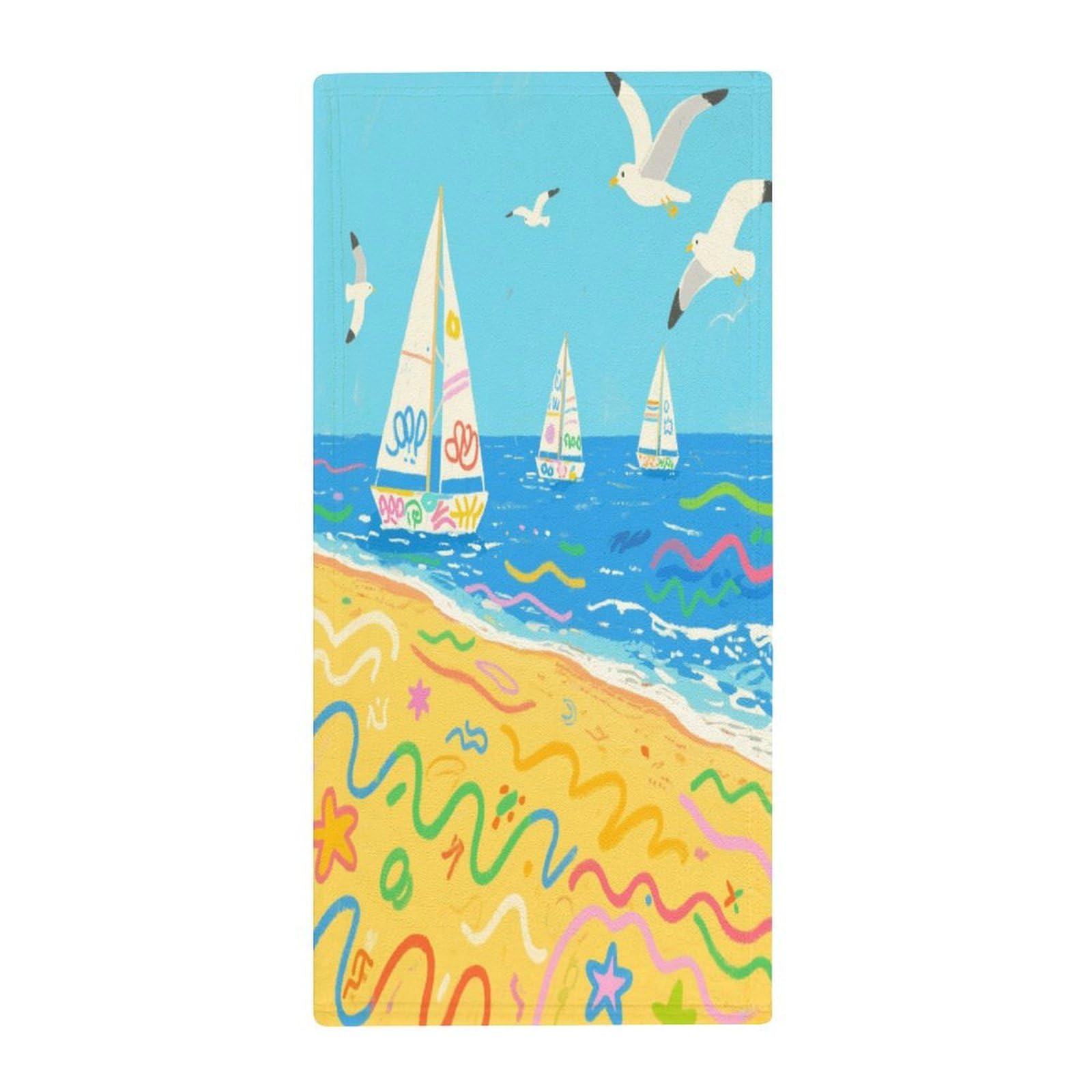 Fekiloot Style Graffiti Beach Towels For Bathroom, Bath Towels 13.8 X 28.7 Inch, Hand Towel Multipurpose Use As Bath Fitness, Bathroom, Shower, Sports, Yoga Towel