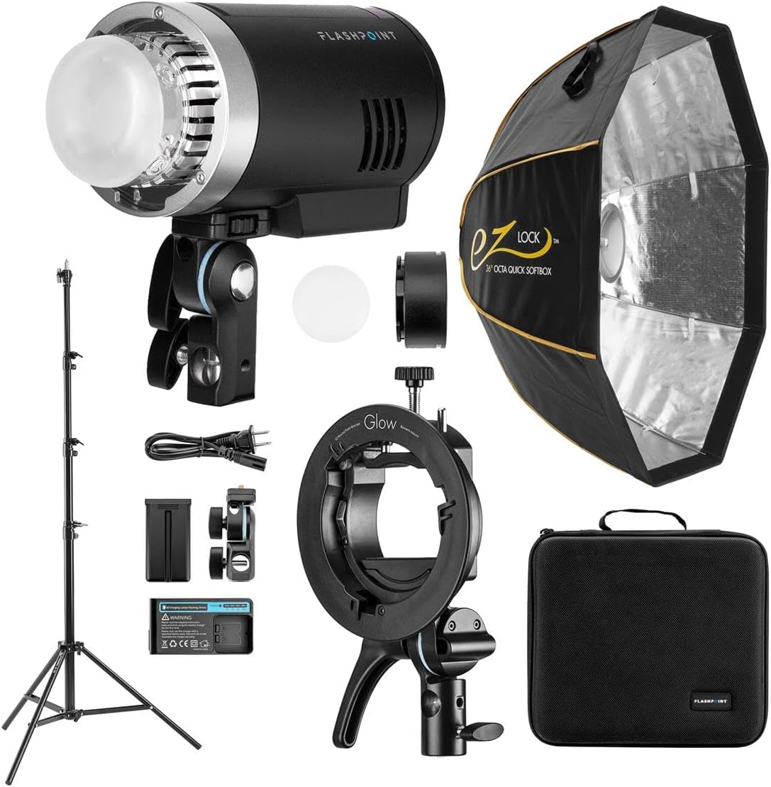 Flashpoint XPLOR 300 Pro TTL R2 Battery-Powered Outdoor Flash Parasnap Kit