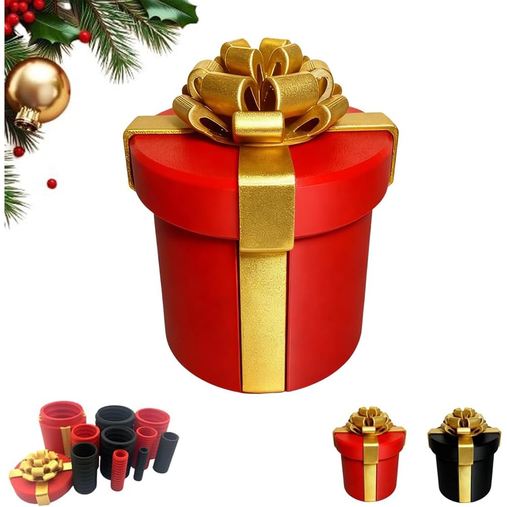 CTRLZS Reusable Funny Prank for Gift Box-for Christmas & Birthday for Gift Card- Annoying Nested Design Whiteelephant A