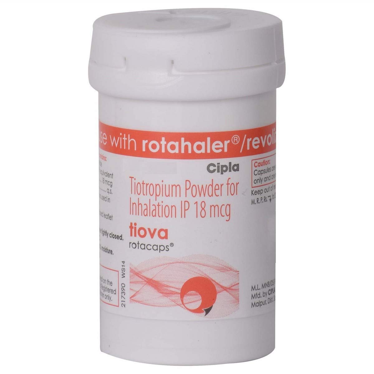 Tiova Rotacaps 18mcg - Bottle of 30 Capsules