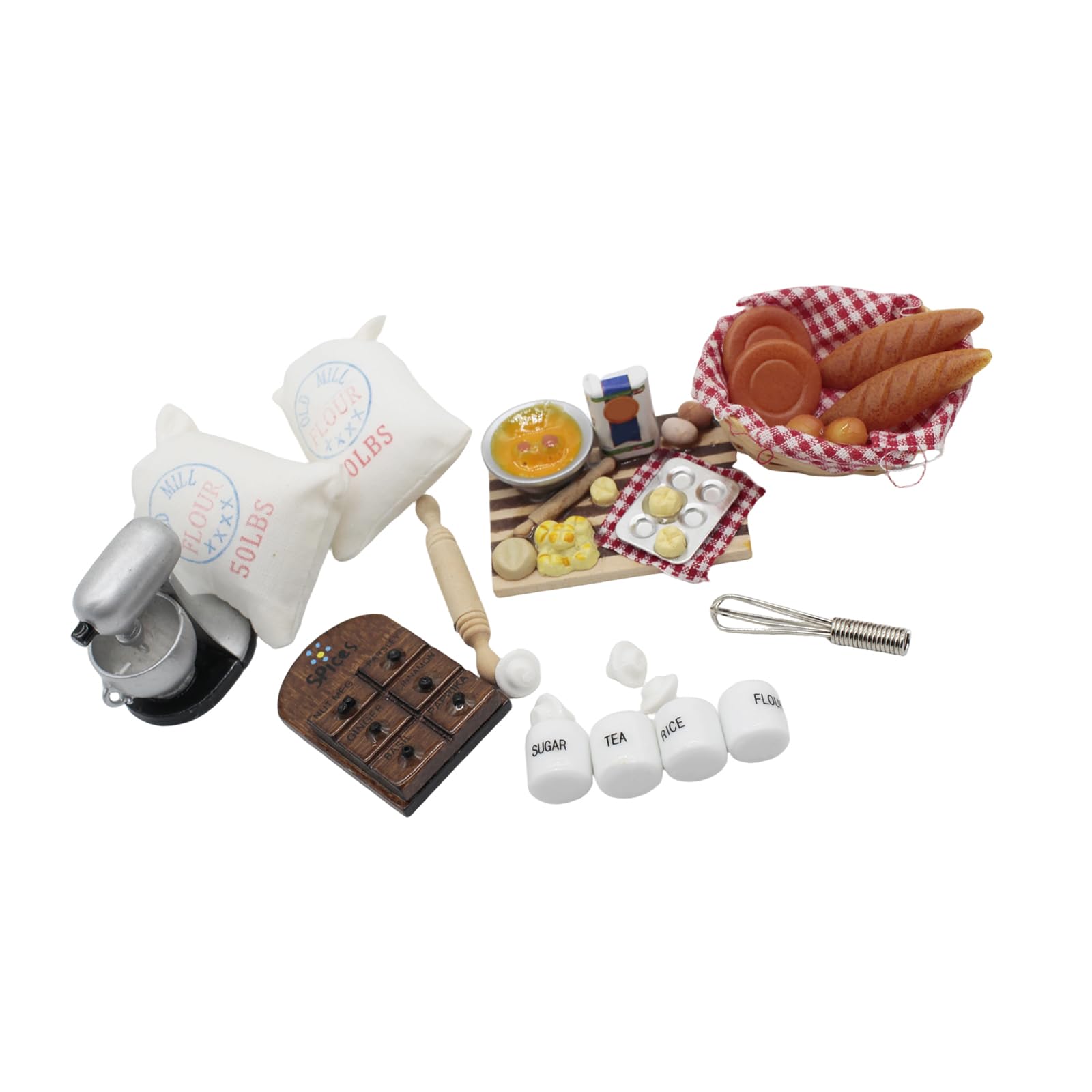 Ensemble de modèles de boulangerie 1/12 pour décor de mini maison